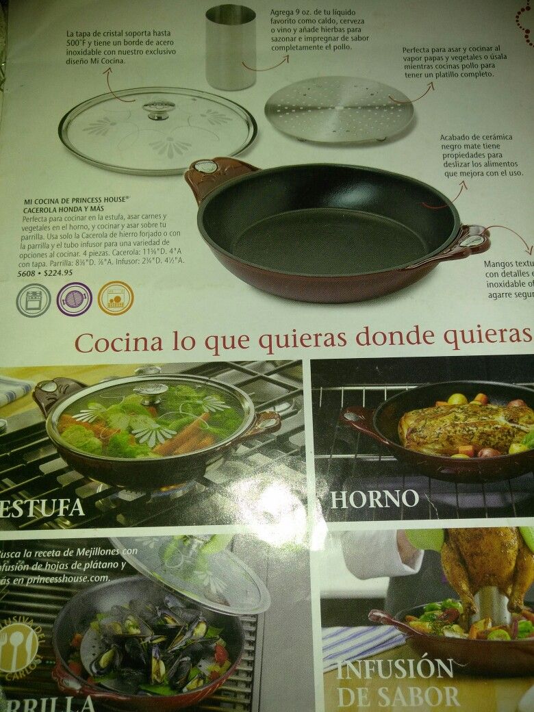 Casuela roja mi cosina princess house