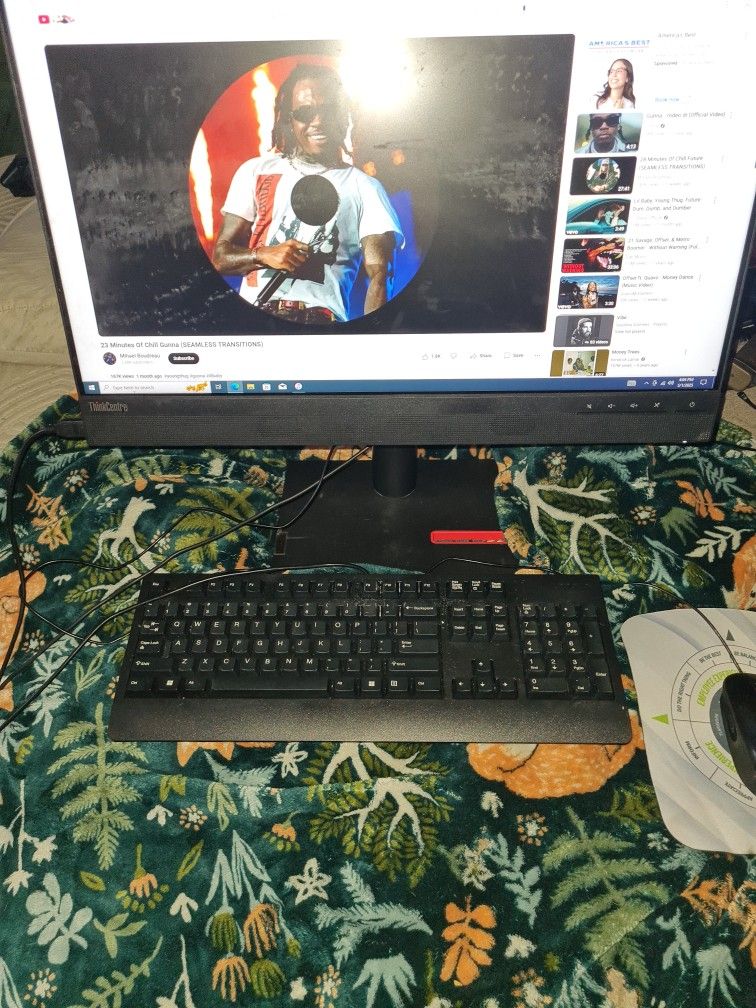 Lenovo ThinkCentre TIO24Gen5/ MIni Desktop Computer Attached To Back