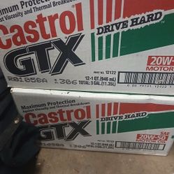 23 Quarts Of Castrol GTX 20W50 Motor Oil Brand New Never Opened