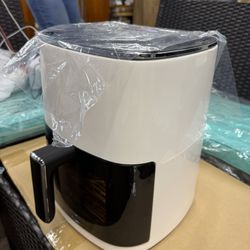 Air Fryer 6 Quart with Window Square Air Fryer 12-in-1 Air Fry, Roast, Reheat, Dehydrate, Bake, Steam, Fries, Custard, Chicken,