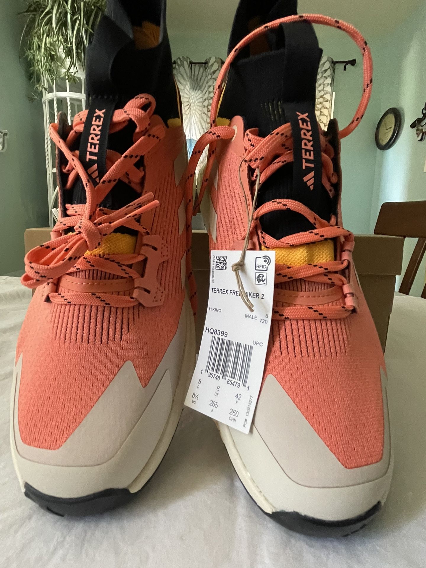 Adidas Terrex Free Hiker 2.0 Coral Fusion, size 8.5