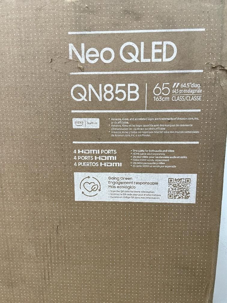 SAMSUNG 65 Inch Class Neo QLED 4K QN85B Series Mini LED Quantum HDR 24x Dolby Atmos Object Tracking Sound Motion Xcelerator Turbo+ Smart TV with Al