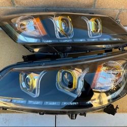 13-15 HONDA ACCORD SEDAN LED HEADLIGHTS FAROS CALAVERAS MICAS LUCES