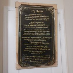 BEAUTIFUL " TRY AGAIN " INSPIRATIONAL POEM