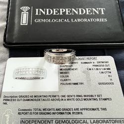 Mens 1CT Diamond Wedding Ring 