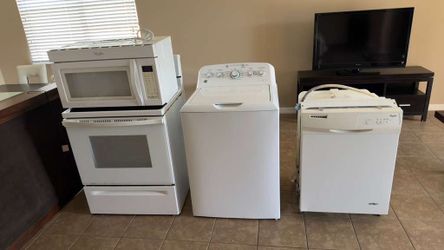 Washer, dishwasher, stove and Microwave