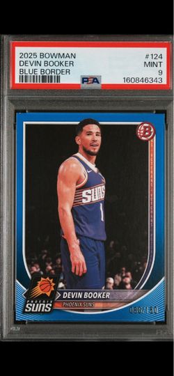 2025 BOWMAN DEVIN BOOKER BLUE BORDER / 150 PSA MINT 9