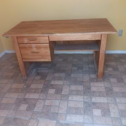 Large Oak Wood Desk