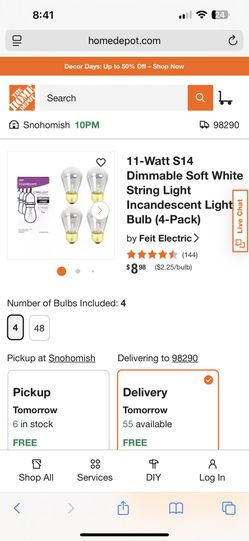 feit 130v 11w bulb 12-pack