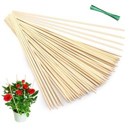 Brand: GAGINANG 50Pcs Plant Stakes Natural Bamboo Sticks Support for Indoor and Outdoor Plants,18 Inch Sturdy Garden Stakes Wooden Gardening Floral Po