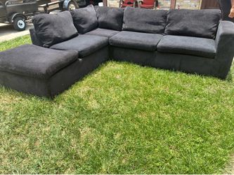 Black sectional couch