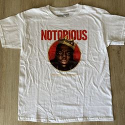 Notorious BIG Size 8 Kids T Shirt Short Sleeve Rapper Hip Hop White
