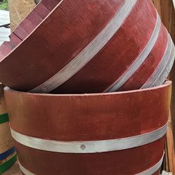 Wine Barrell Planters