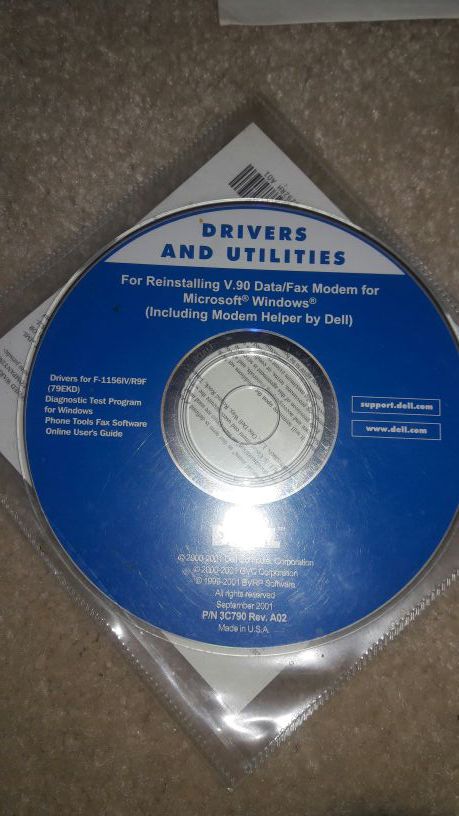 Drivers & Utilities CD DELL