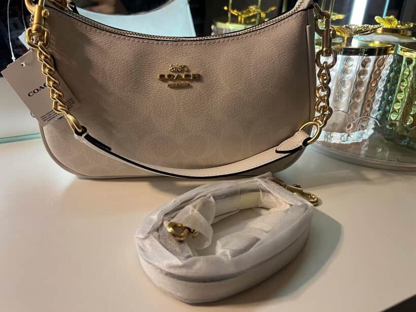 White Coach Terri Shoulder Bag