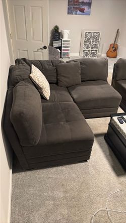 Six Piece Dark Gray Costco Couch