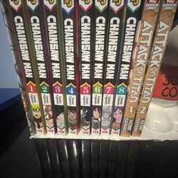 Chainsaw Man Manga And Attack On Titan 