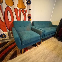 Mid Century Couch And Chair
