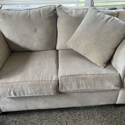 Beige Loveseat