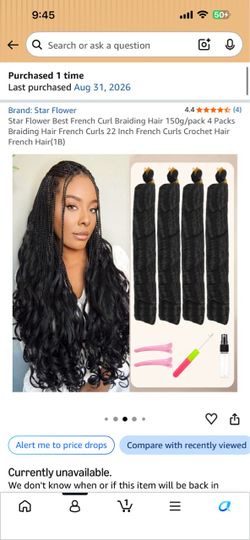22” French Curl Synthetic Braiding Hair
