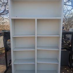 Solid Wood Bookshelf With Adjustable Shelves 