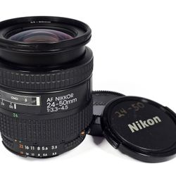 Exc. Nikon AF Nikkor 24-50mm f/3.3-4.5 Wide/ Zoom AF Lens for Digital DSLR & Film SLR - Works Great!