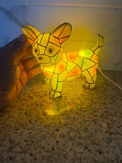 Beautiful small chihuahua lamp