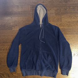 Original Weatherproof Vintage Thick Sherpa Lined Fleece Hoodie, Small