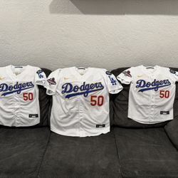 Los Angeles Dodgers Mookie Betts World Series Champions Gold Jersey Men Women & Kids