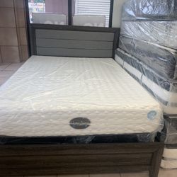 Queen Bed Frame (no Mattress Incluid )  Available Today 