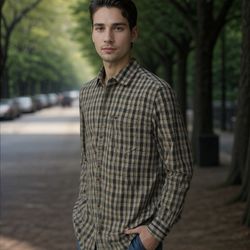 Timberland Long-sleeve Plaid Button-down Shirt - Men M