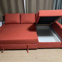 Freheten sleeper sofa with big storage caster