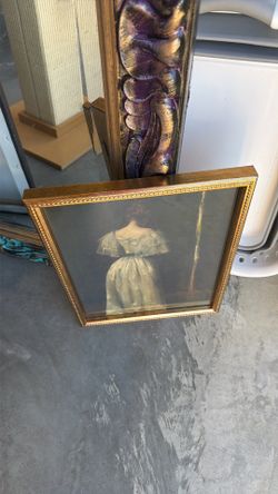 Micheal’s Painting of a girl silhouette in a white dress