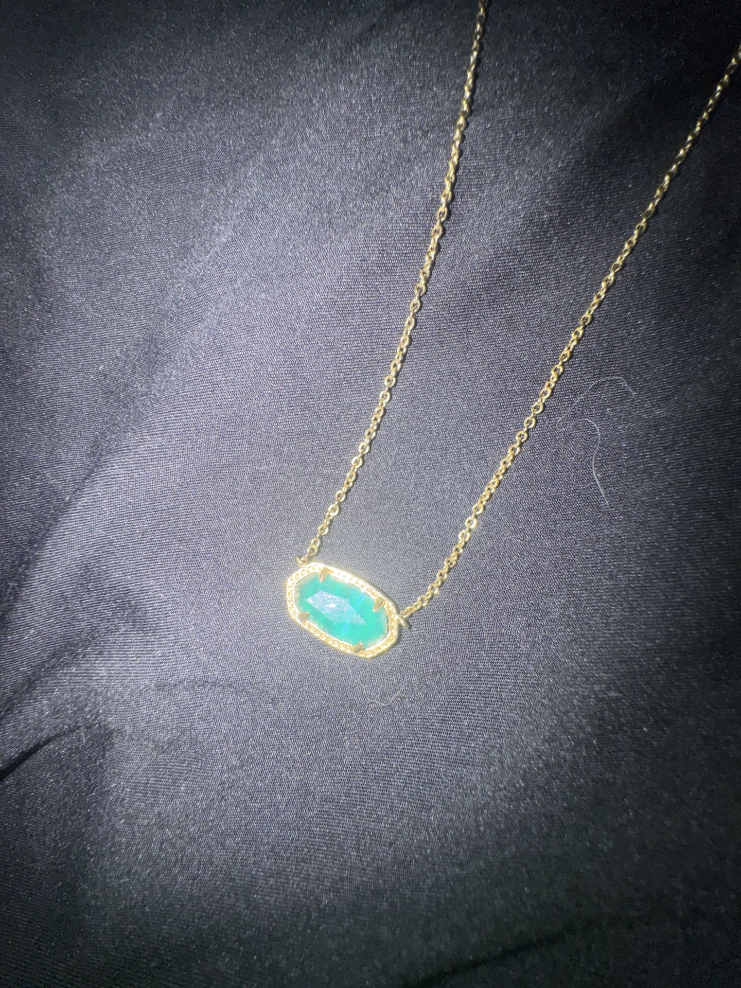 Kendra Scott Emerald Stone Necklace