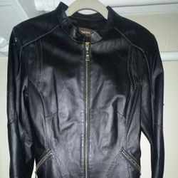 Real Black Leather Moto Jacket