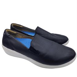 ABEO Darcy leather slip on comfortable black shoes womens Size