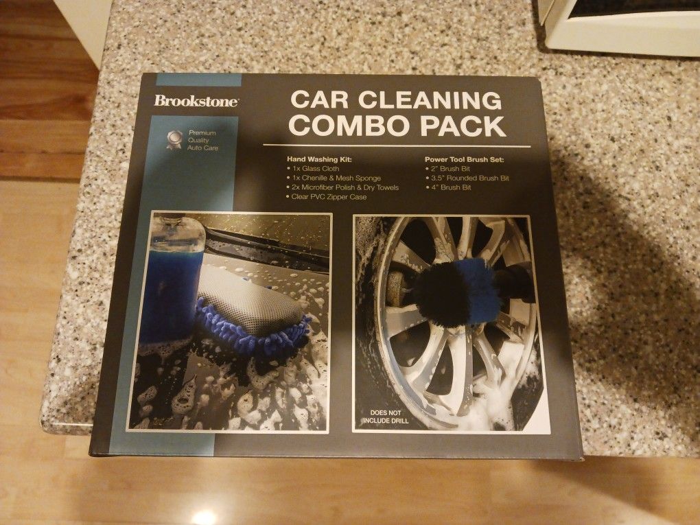 Brookstone 4 Piece Car Cleaning Combo Pack