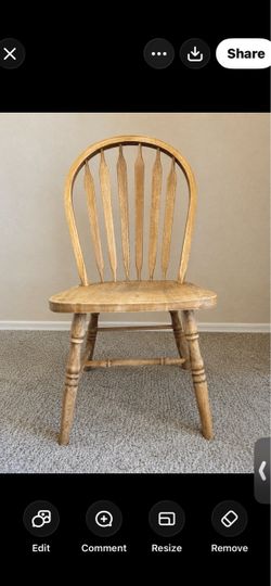 4 Wood Windsor Arrow Back Dining Chair