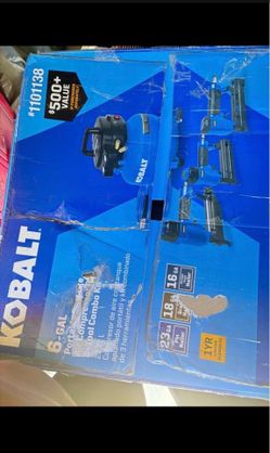 Kobalt pancake Air compressor with accessories included 6 gallons never used