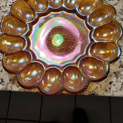 Iridescent Indiana  Csrnival Glass