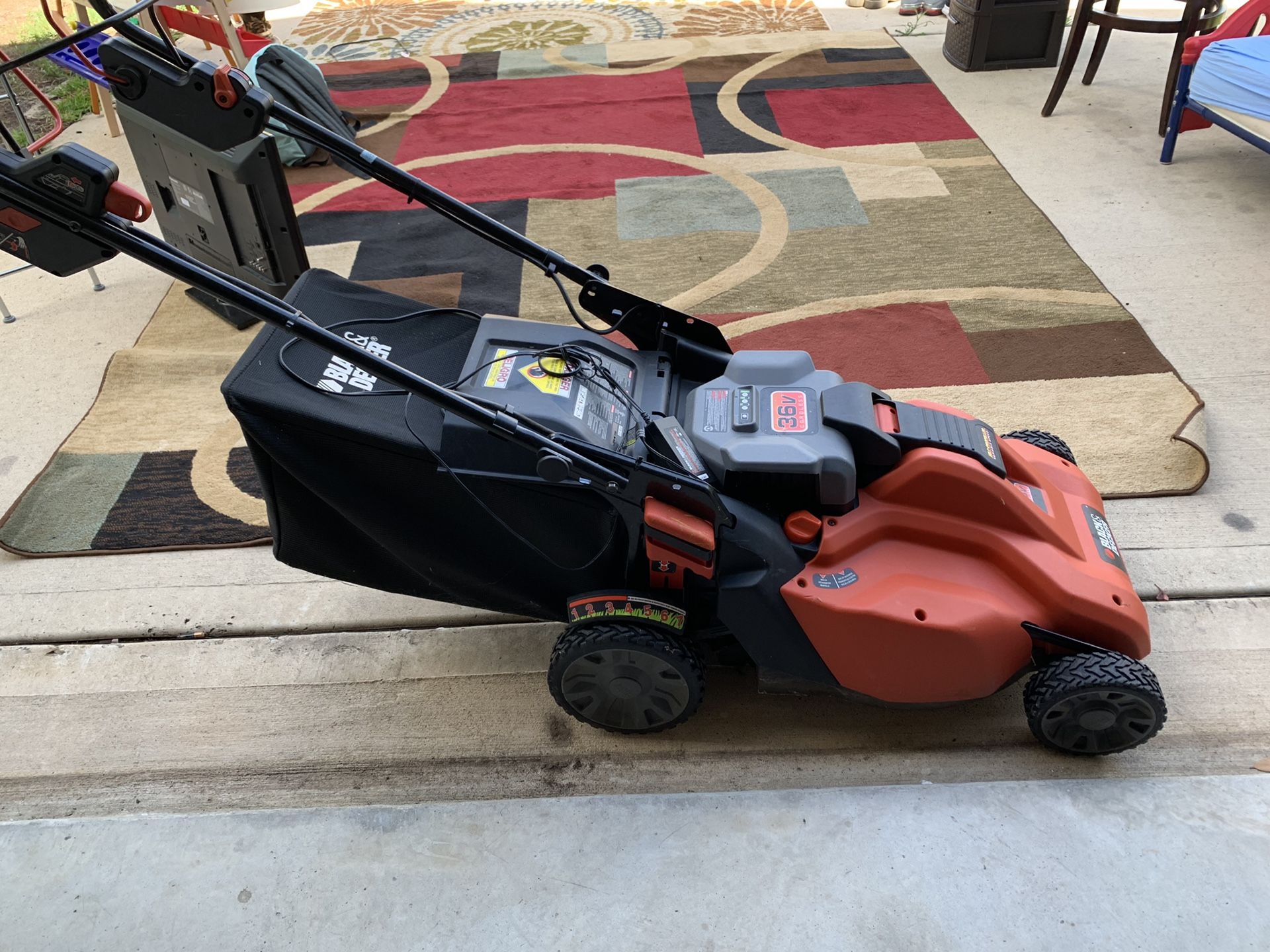 36v cordless lawn mower