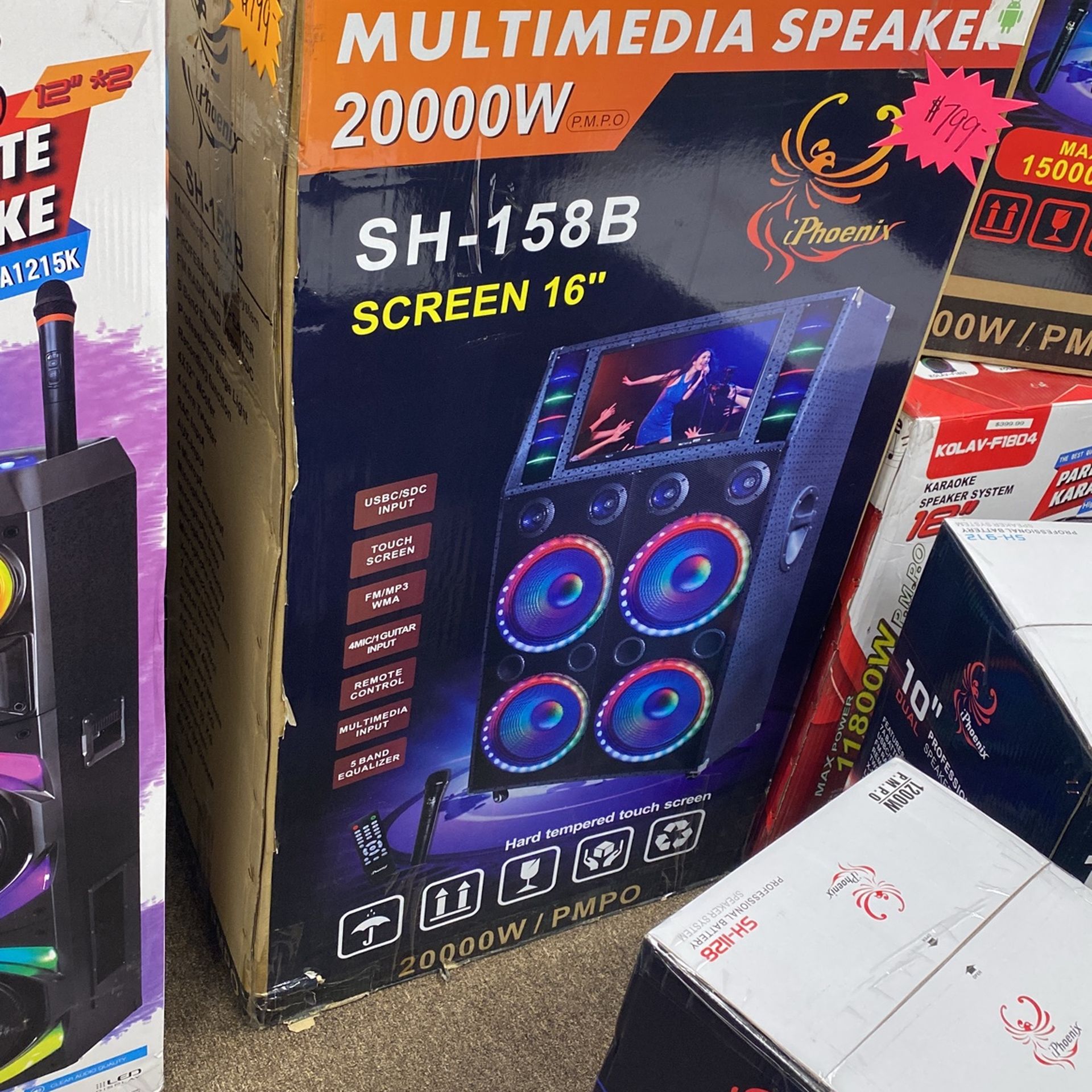 Humongous House Speaker With Screen karaoke system $799