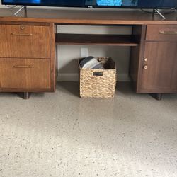 Mid Century Desk/tv Stand