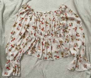 Wild love Off The Shoulder Crop Top Blouse Size L 