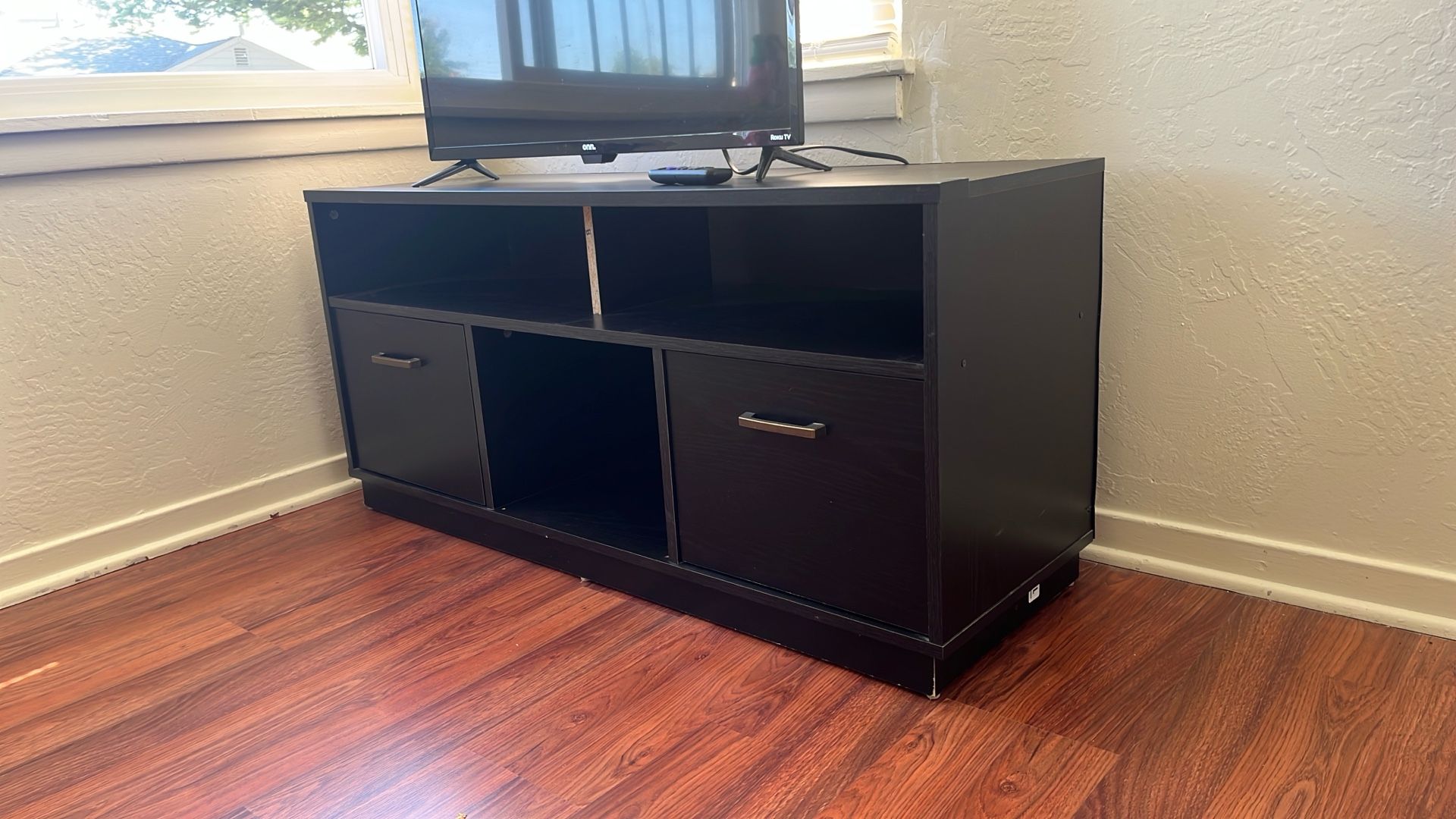 Black TV Stand with Storage