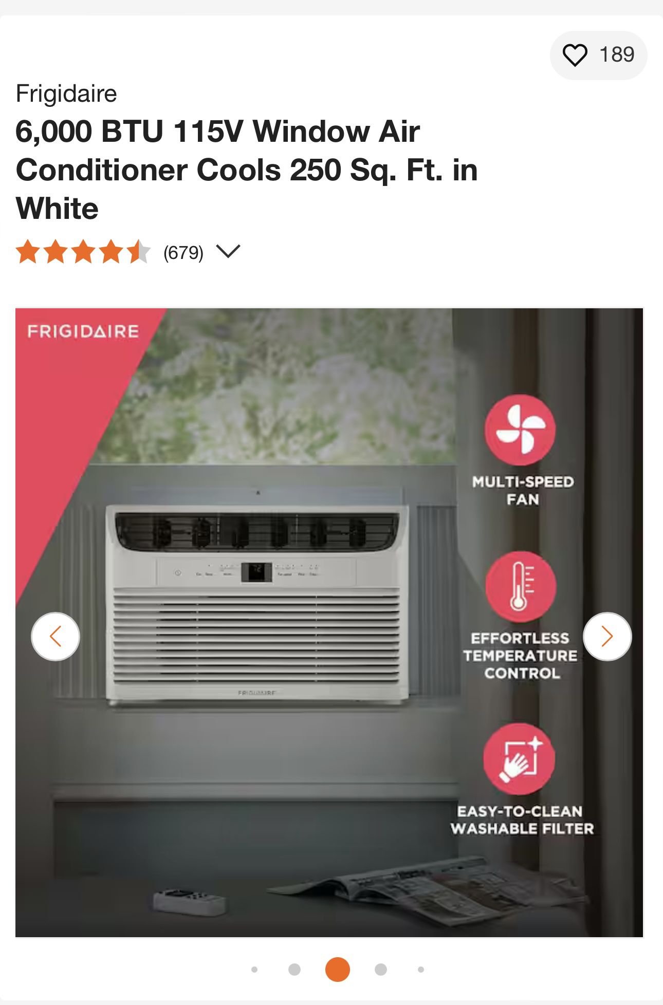 Window Air conditioner 6000 BTU BRAND NEW 3 Year warranty Unopened Box 