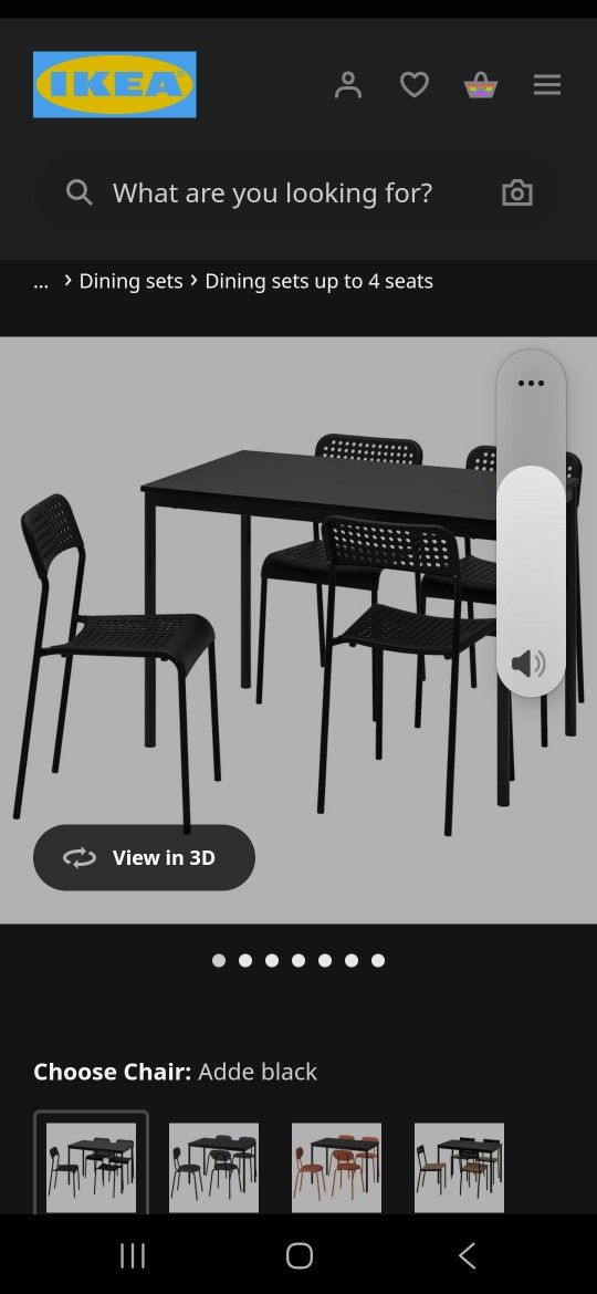 SANDSBERG / ADDE
Table and 4 chairs, black/black,