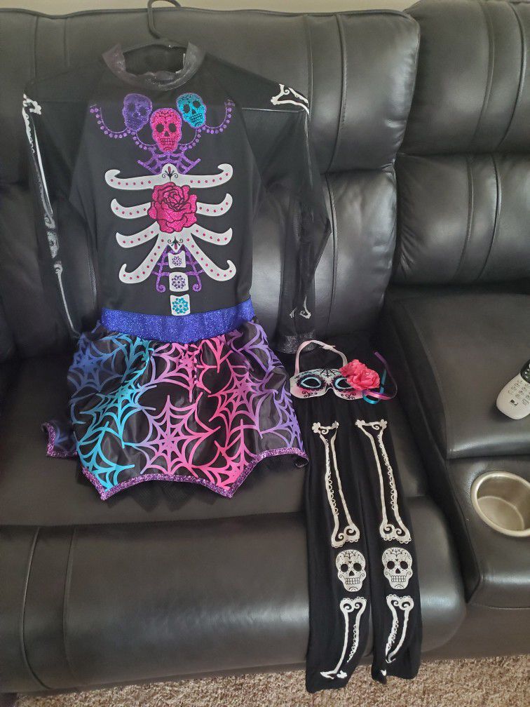 Kids Skeleton Or Dia De Los Muertos Costume 