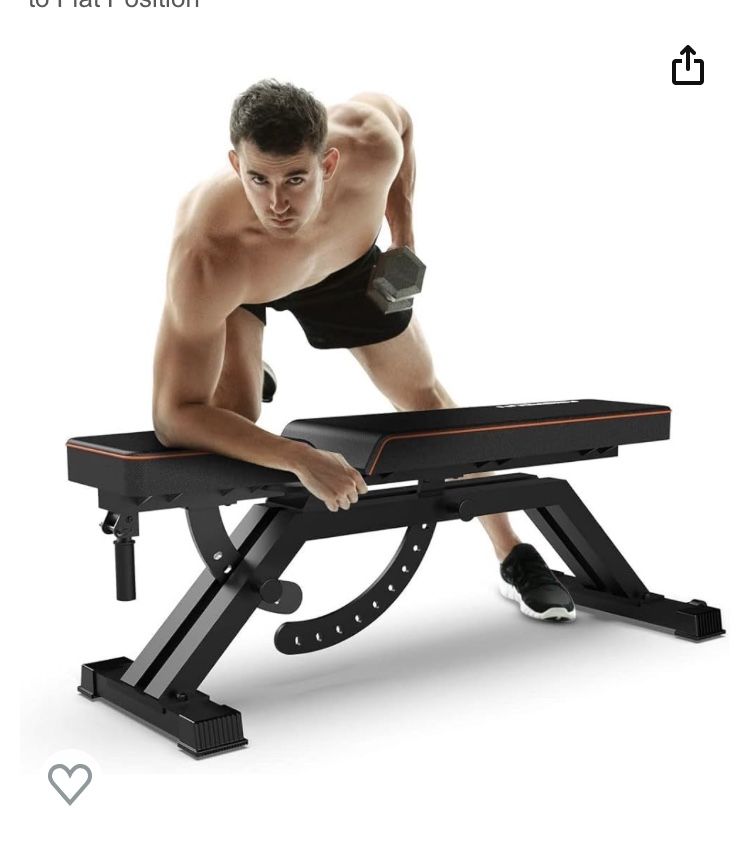 FEIERDUN WEIGHT BENCH 100 POUNDS CAPACITY ADJUSTABLE SIZE INCLINE AND DECLINE FLAT POSITION BRAND NEW 💪💪💪