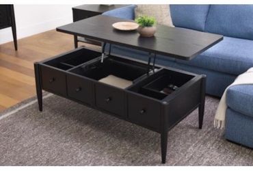 Austen Black Lift-Top Coffee Table — Brand New in Box